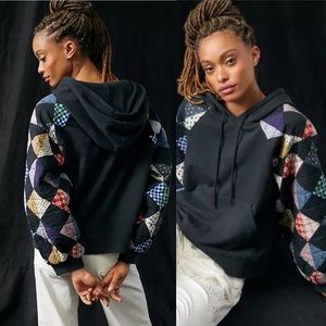 NWT Anthropologie Othilia Quilted Patchwork Sweatshirt hoodie